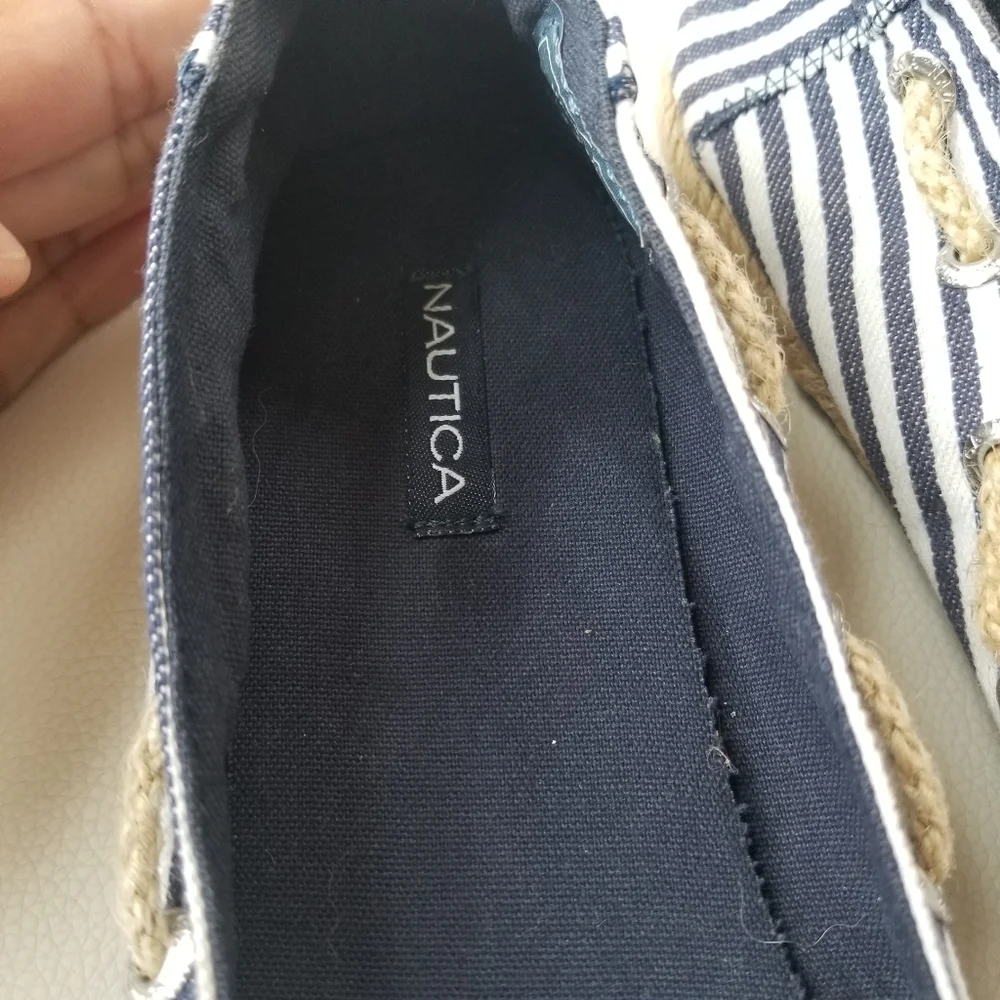Nautica - Rudder 2 - blue & white striped espadrilles